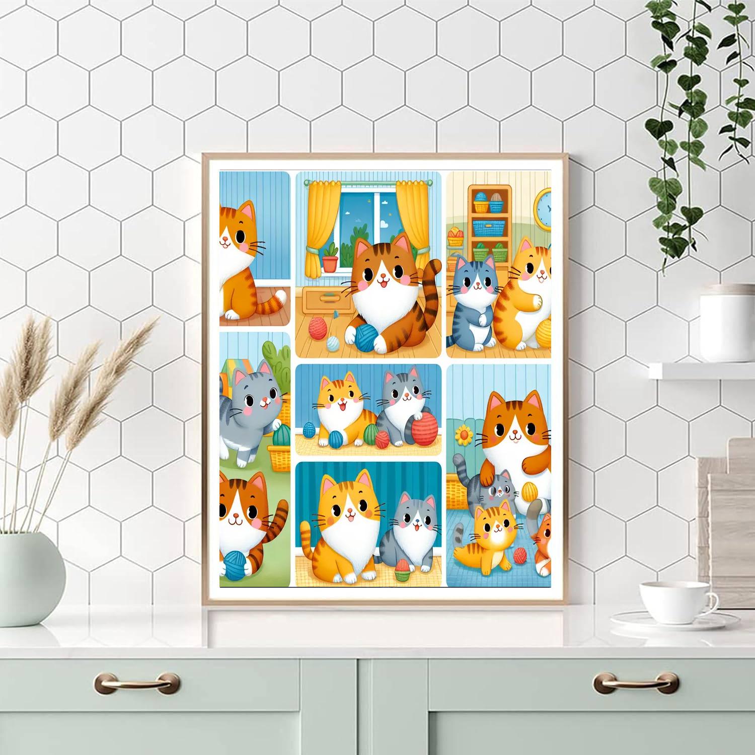 Funky Felines Number Painting