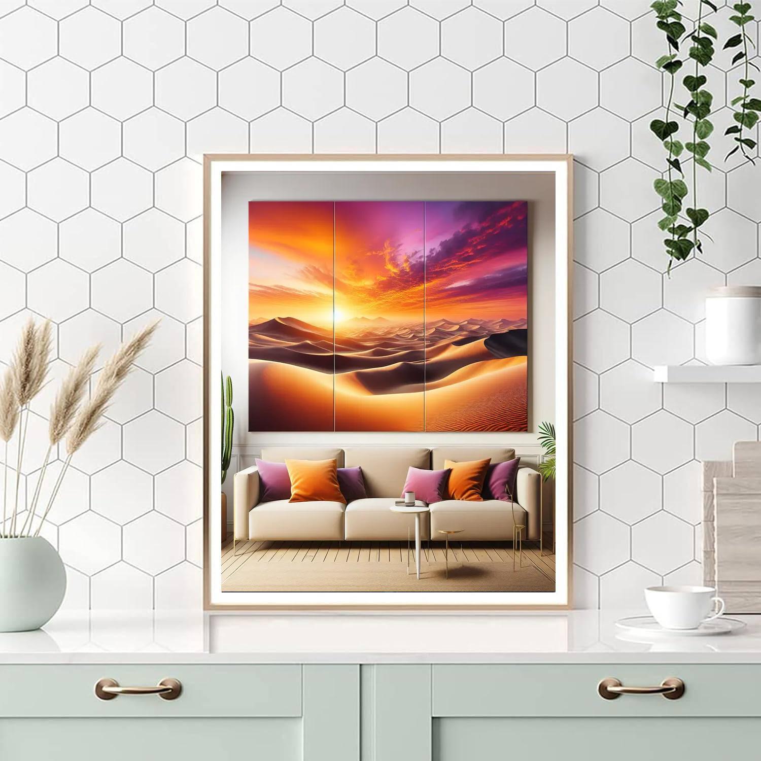 Peaceful Desert Sunset Numbered Painting Kits