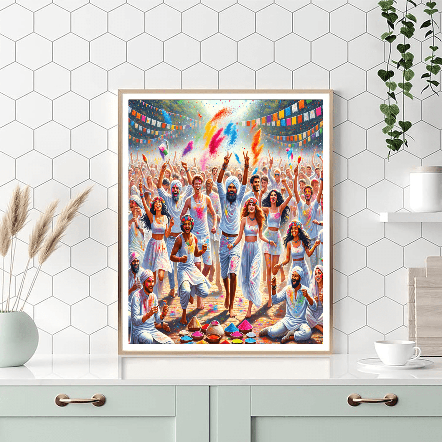 The Festival Of Colors (holi) Paint By Color