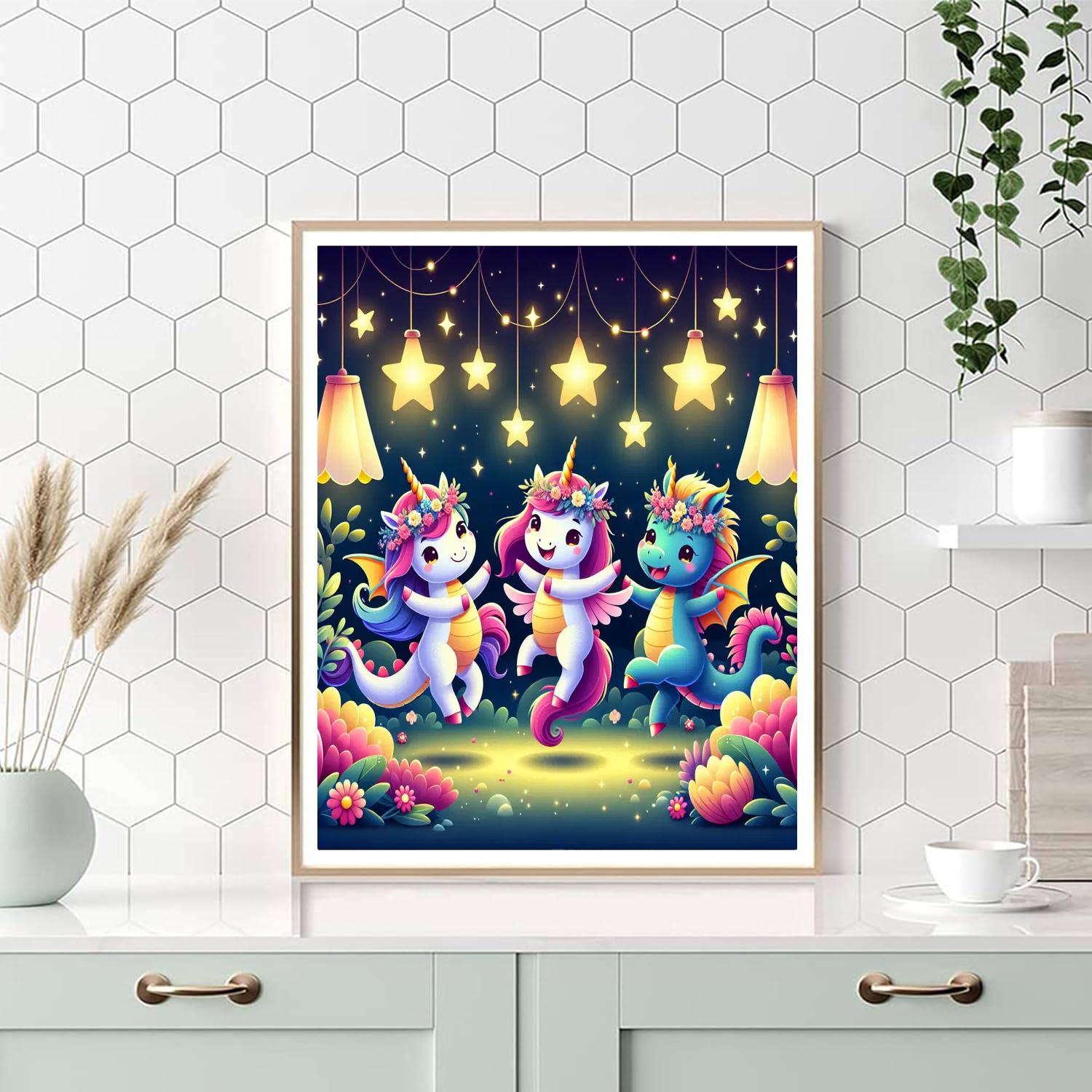 Whimsical Magical Creatures Paint By Numbers Art