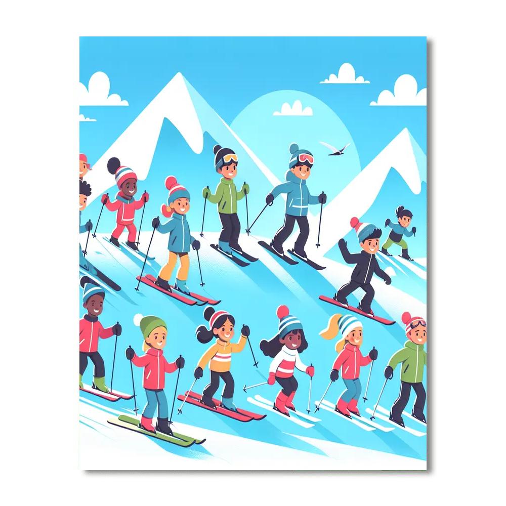 Winter Sports Festival Paint By Number