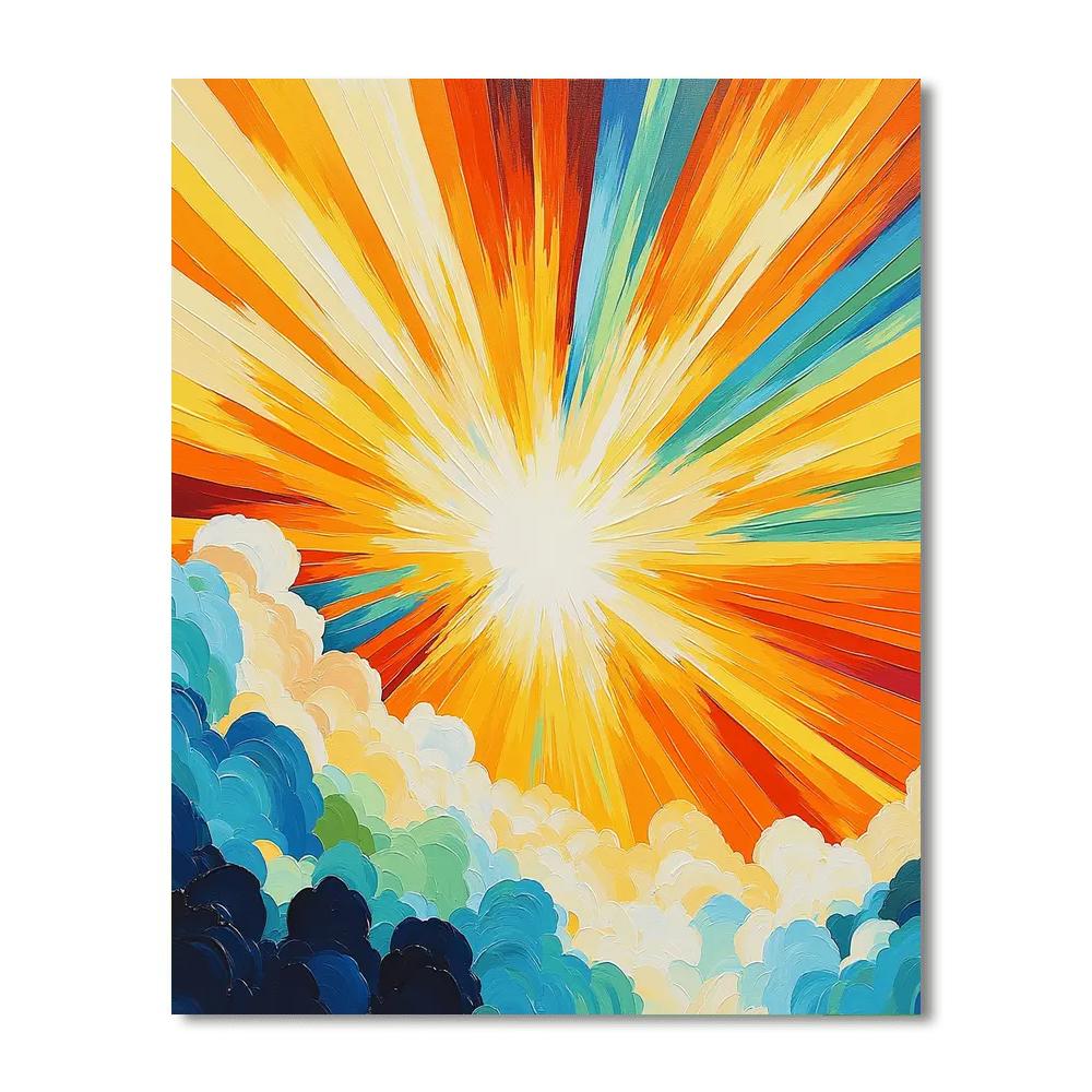 Georges Seurat Inspired Radiant Energy  Paint By Numbers Art