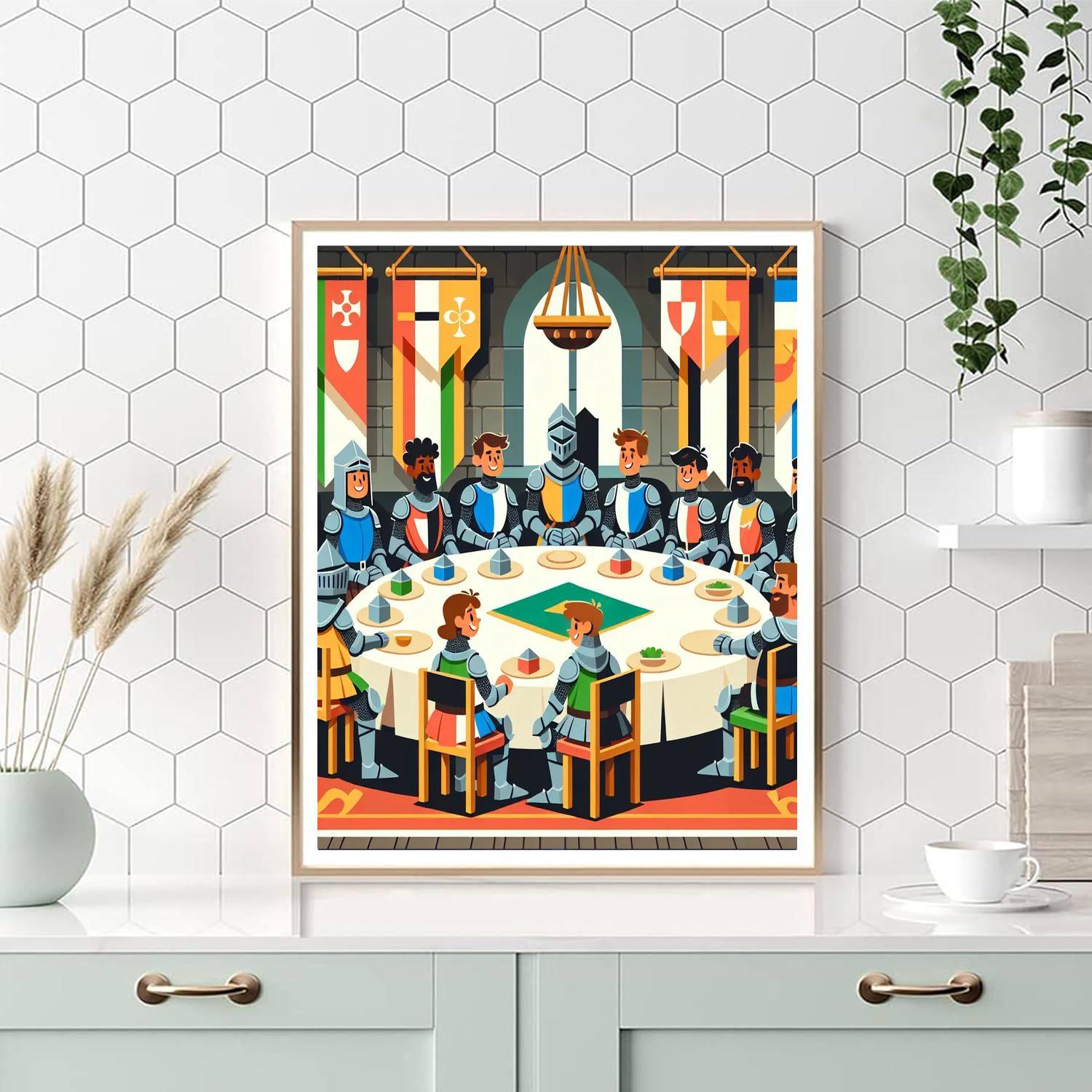 Courageous Knights Of The Round Table Painting Number Kit