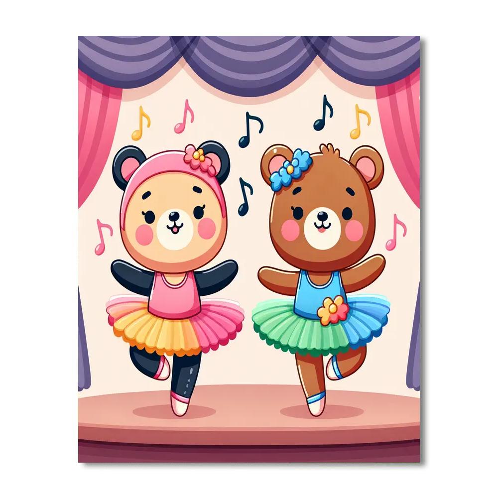 Ballet Bears Performance Paint By Numbers