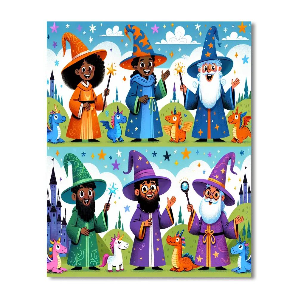 Adventure With Magical Wizards Numbered Painting Kits
