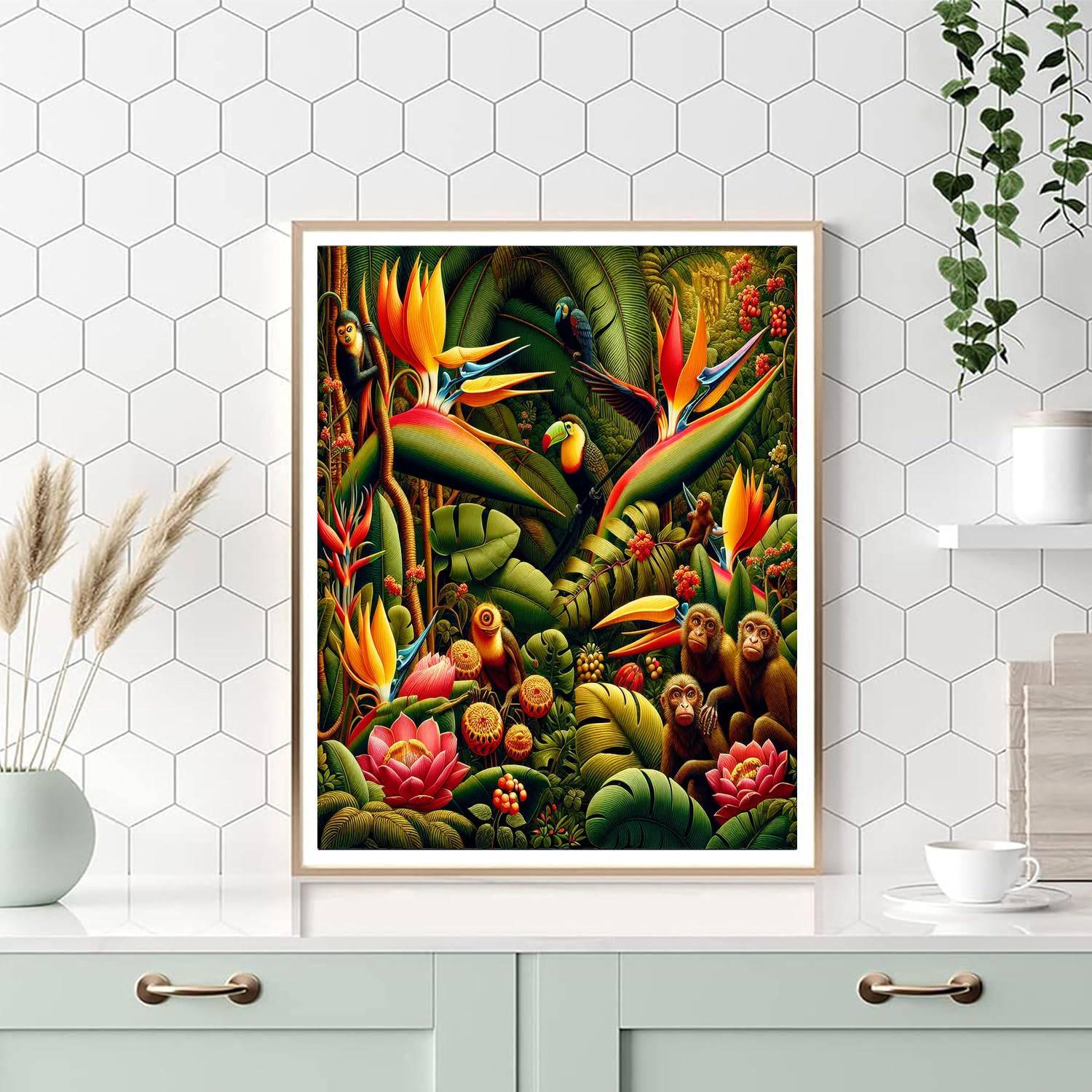 Artistic Jungle Retreat Paint By Number