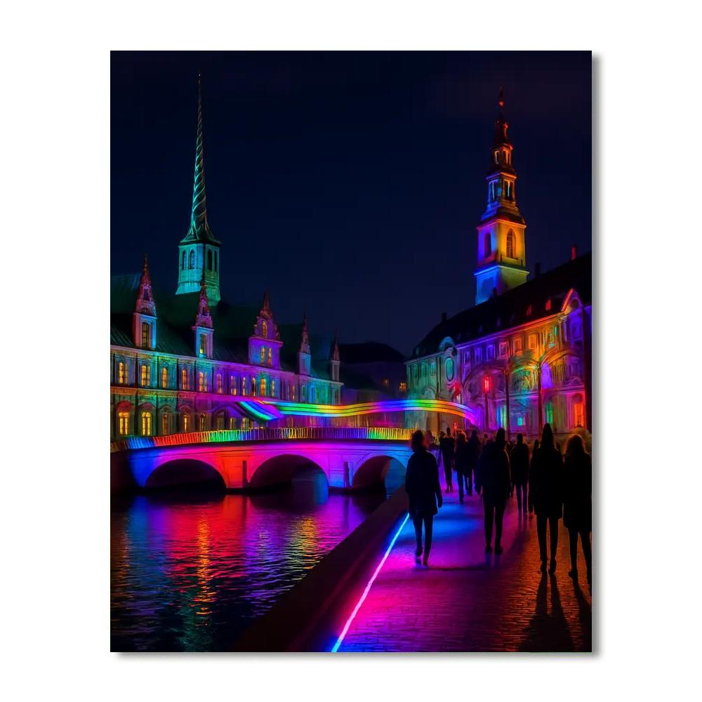 Copenhagen Light Festival - Copenhagen Number Painting