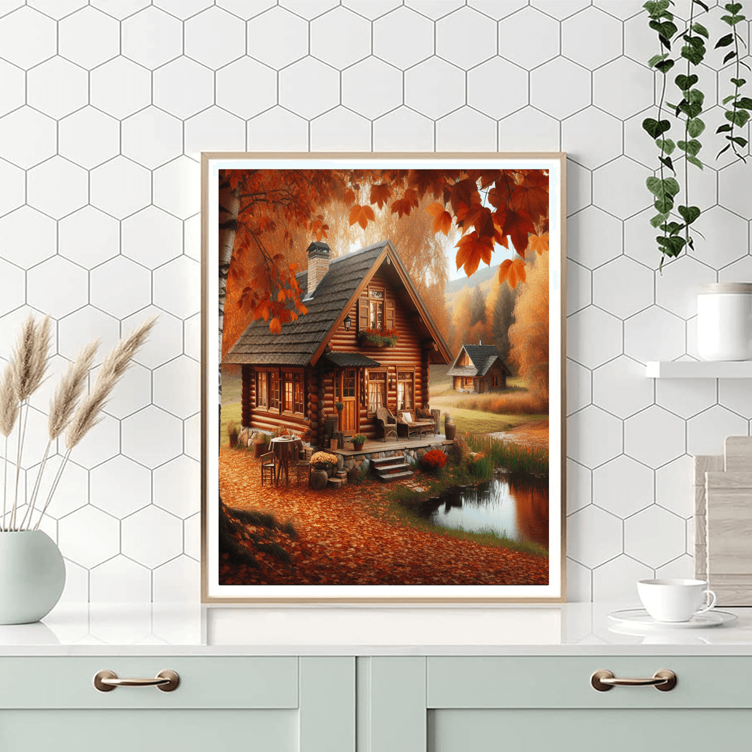 Charming Countryside Cabin Paint By Number