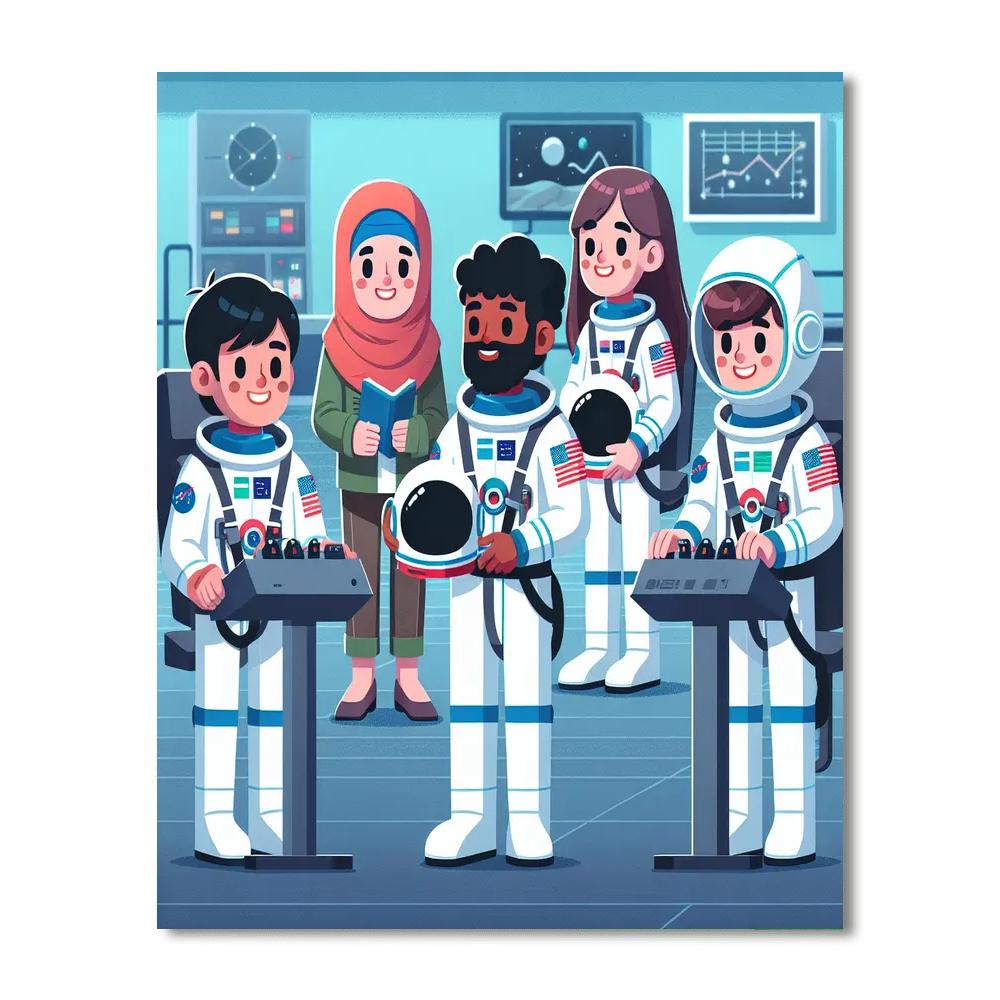 Astronaut Training Academy Numbered Painting Kits