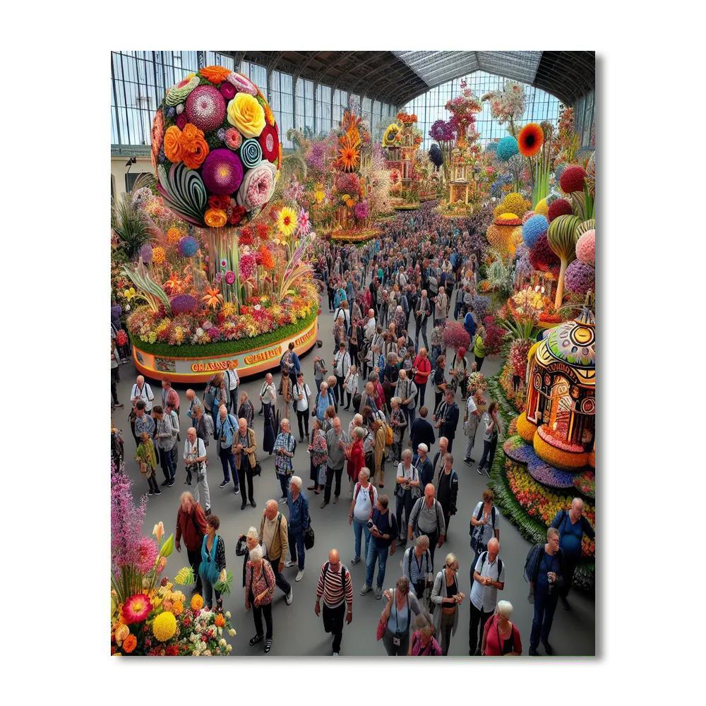 International Flower Festival Painting Number Kit