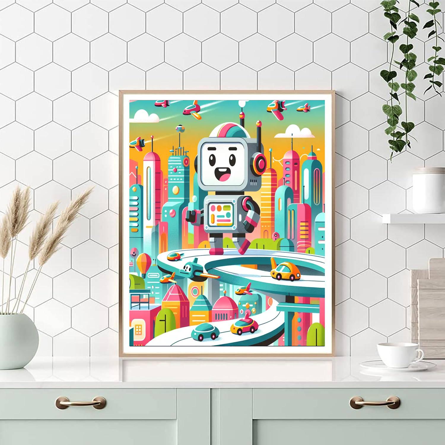 Robot Explorer Adventure Paint By Numbers Kits