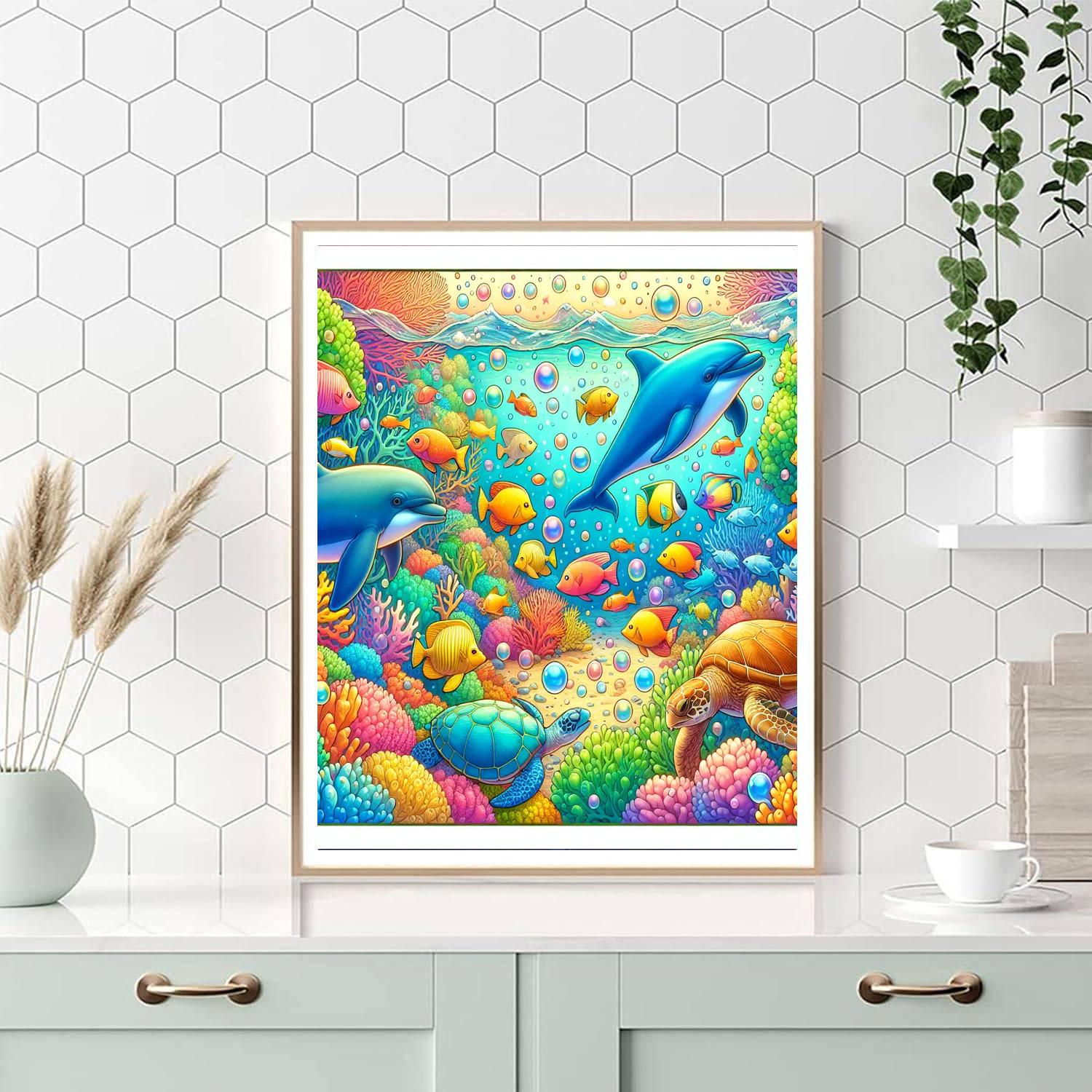 Underwater Playland DIY Paint By Numbers