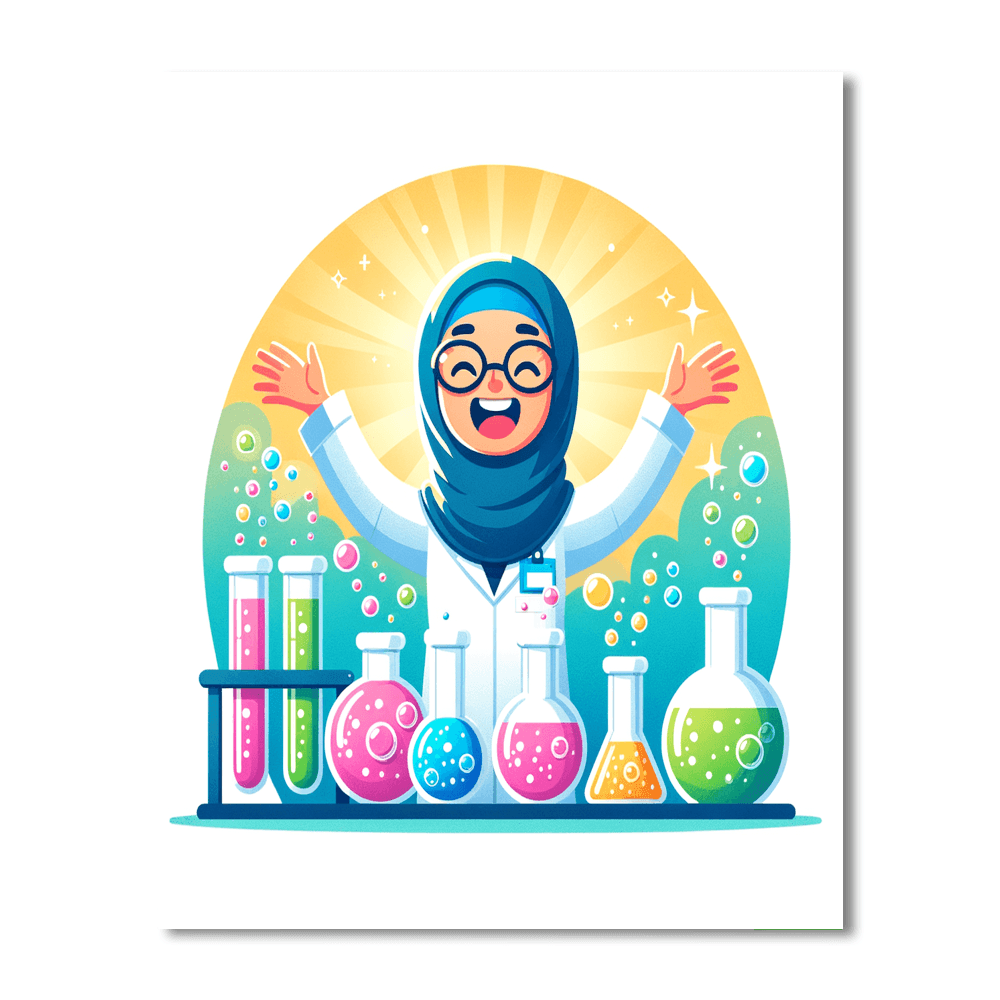 Bubbling Science Lab DIY Paint By Numbers