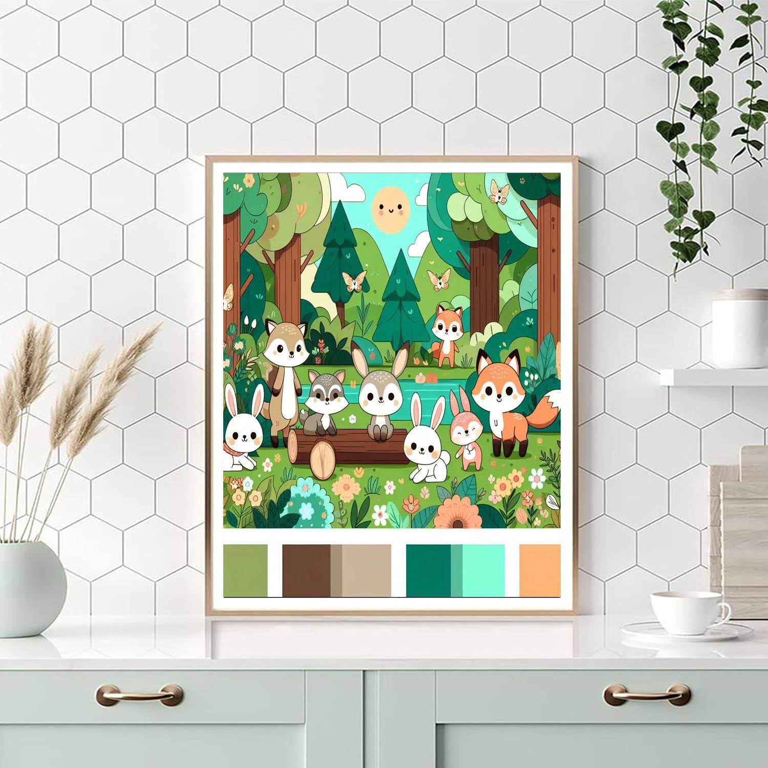Joyful Forest Critters Numbered Painting Kits
