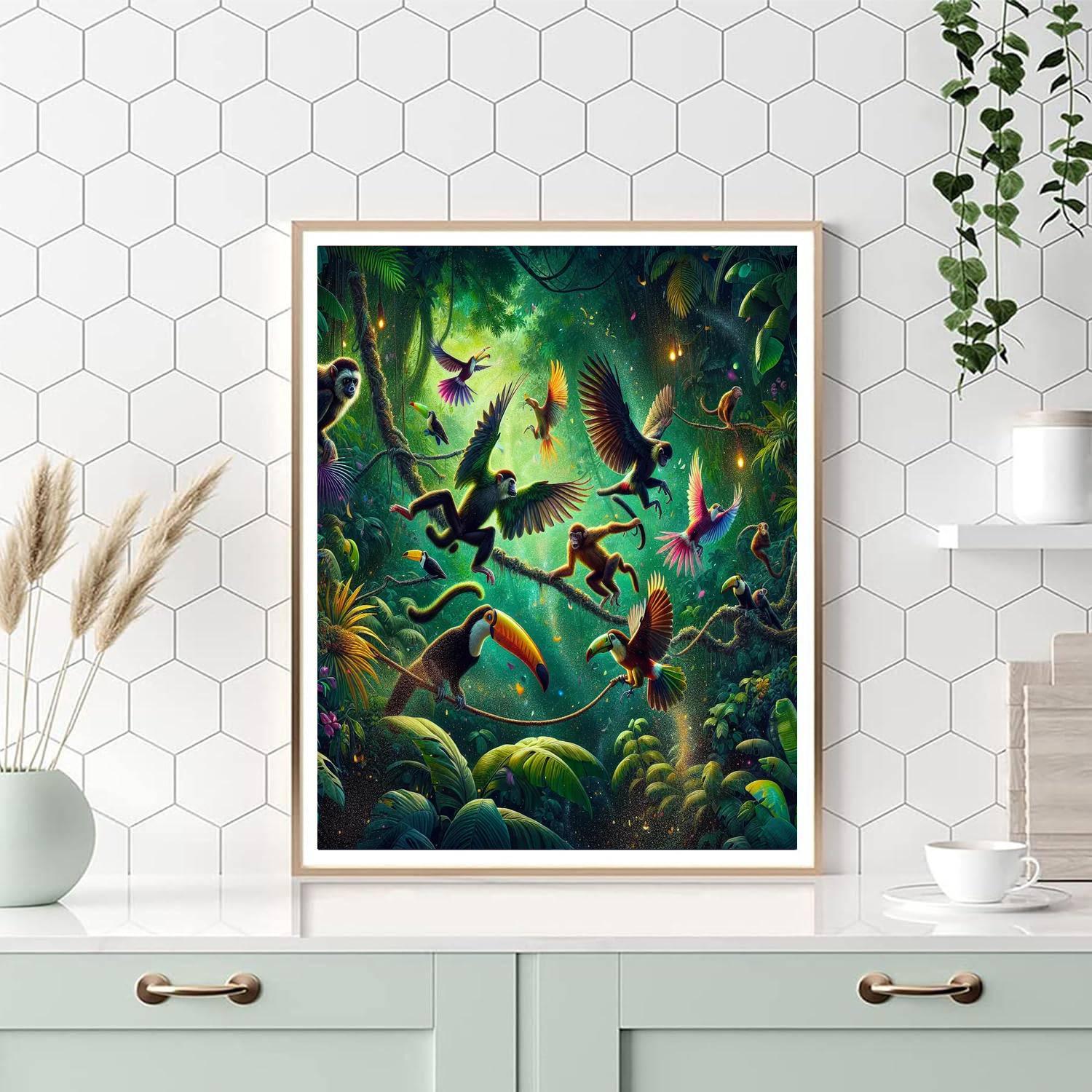Whimsical Rainforest Haven Painting By Numbers Kit