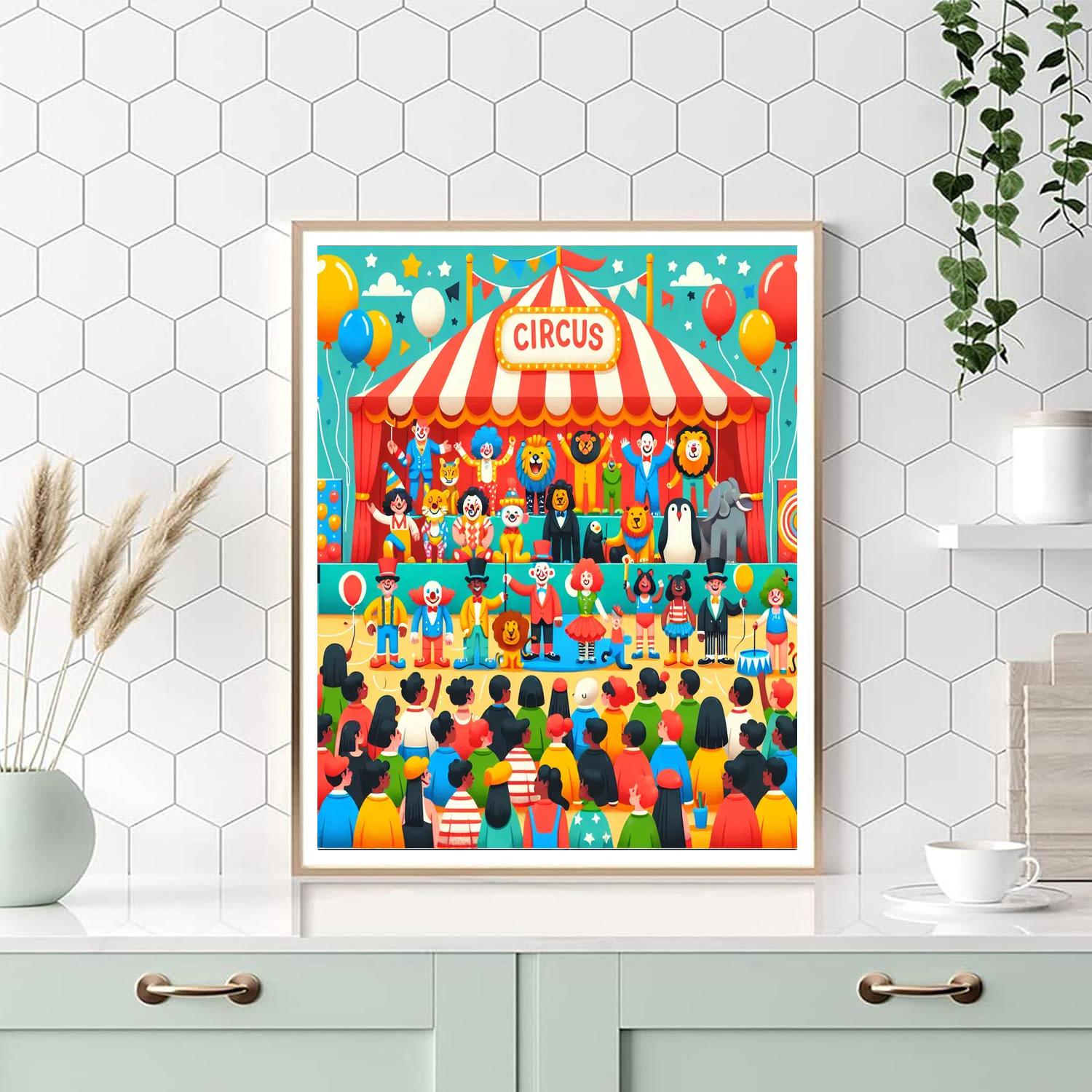Fantastic Circus Fun Number Painting
