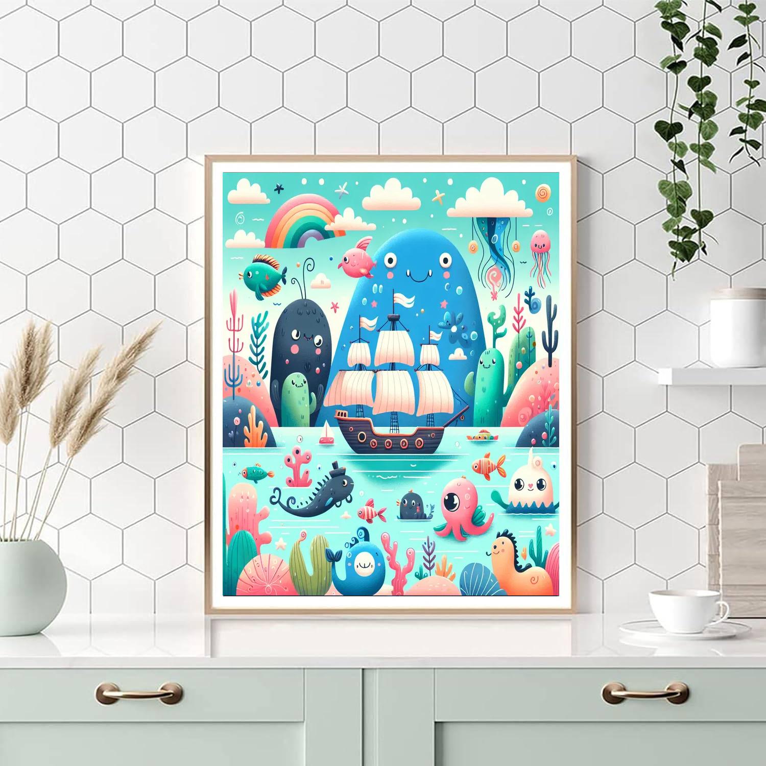 Ocean Fantasy Voyage Numbered Painting Kits