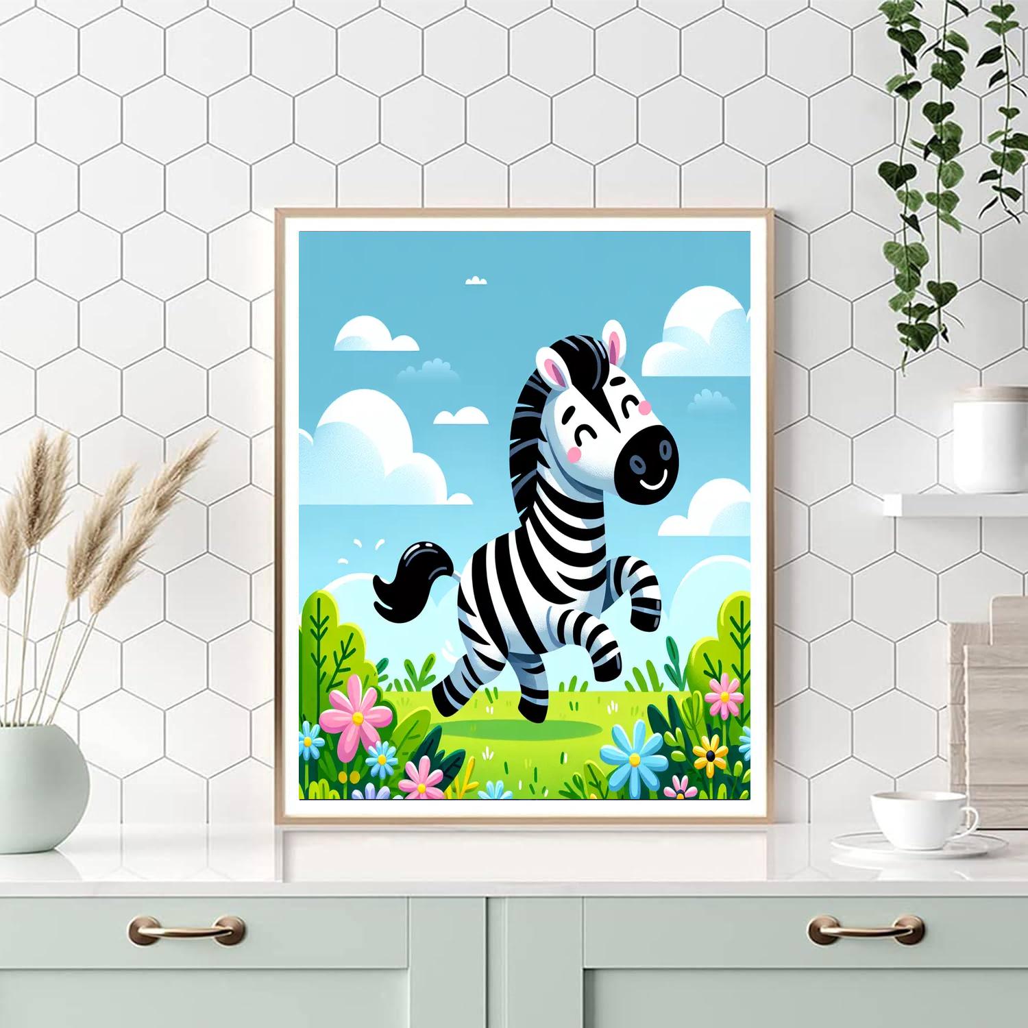 Dashing Zebra Numbered Painting Kits