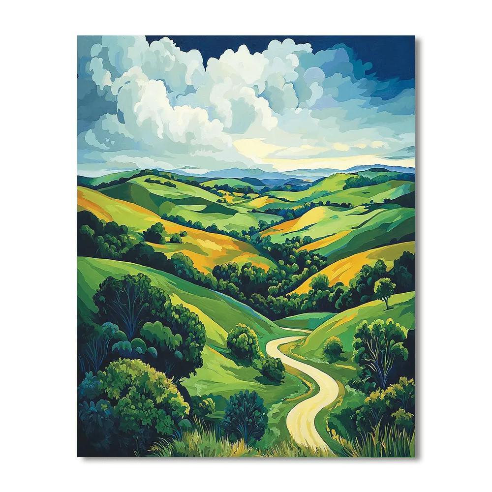 Georgia O'Keeffe Inspired O'Keeffe's Verdant Valleys  Numbered Painting Kits