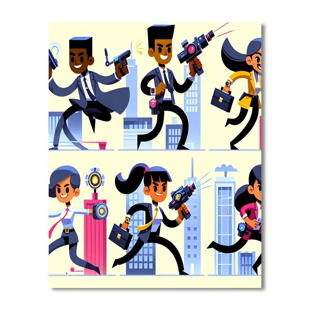 Secret Agents In Action Paint By Numbers Kits