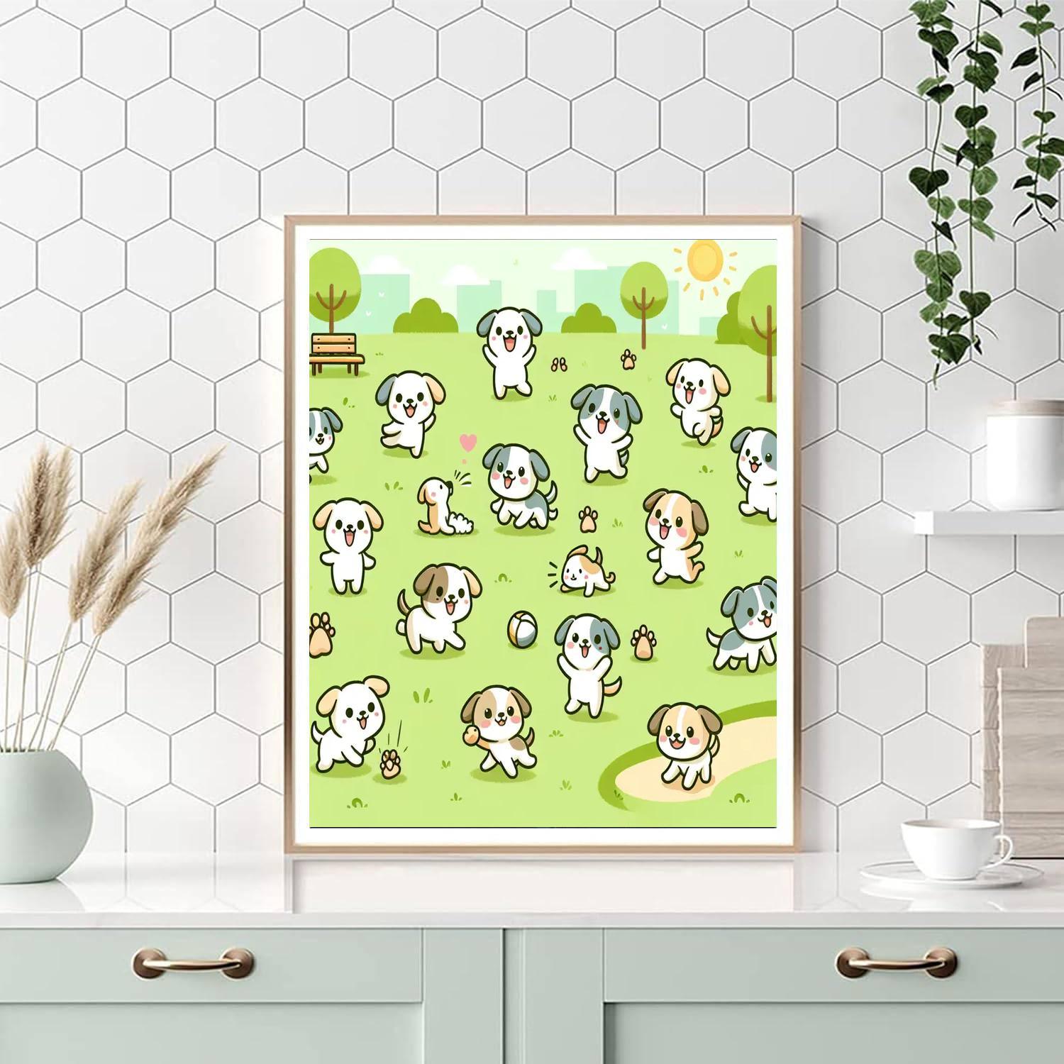 Puppy Park Playdate Paint By Numbers