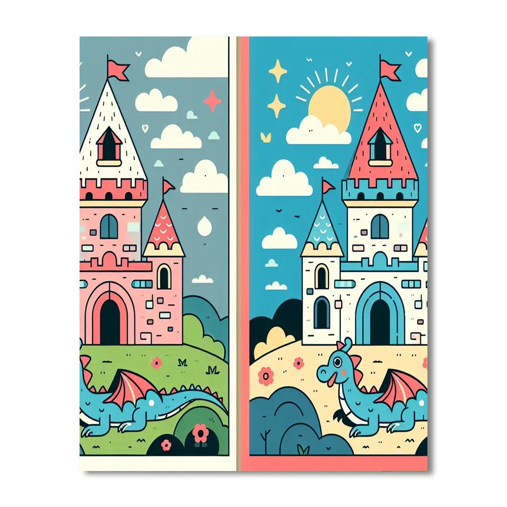 Castle And Dragon Tales Paint By Numbers Art