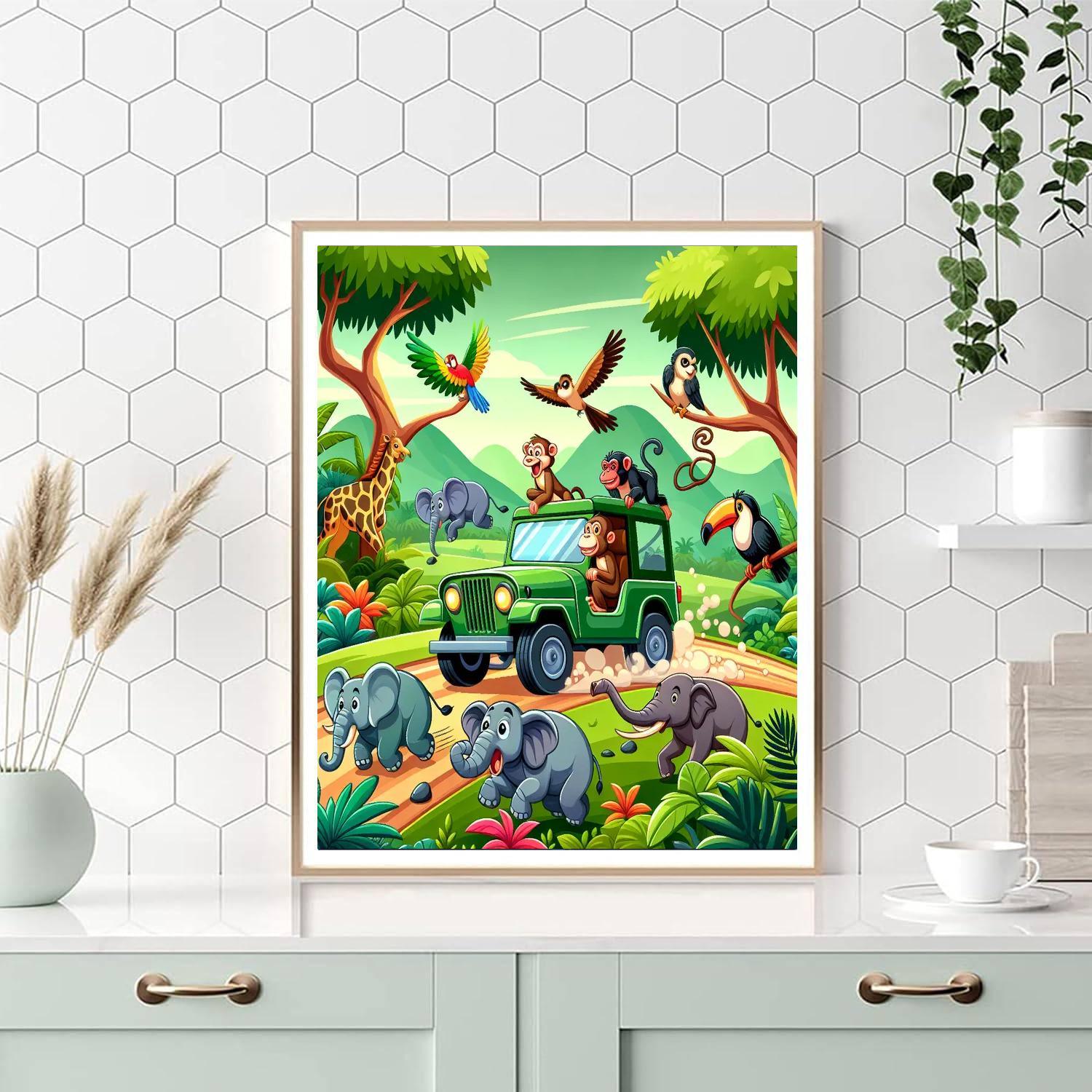The Great Jungle Safari DIY Paint By Numbers