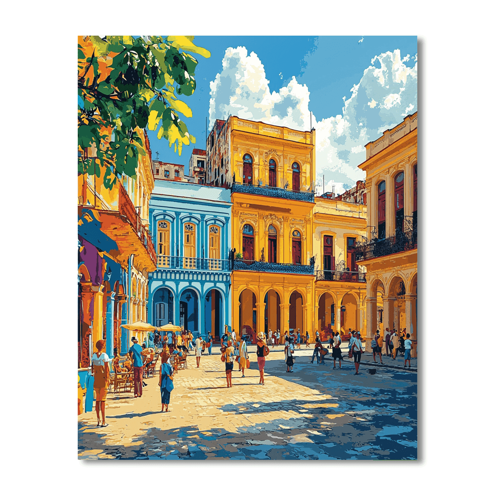 Havana's Old Town DIY Paint By Numbers