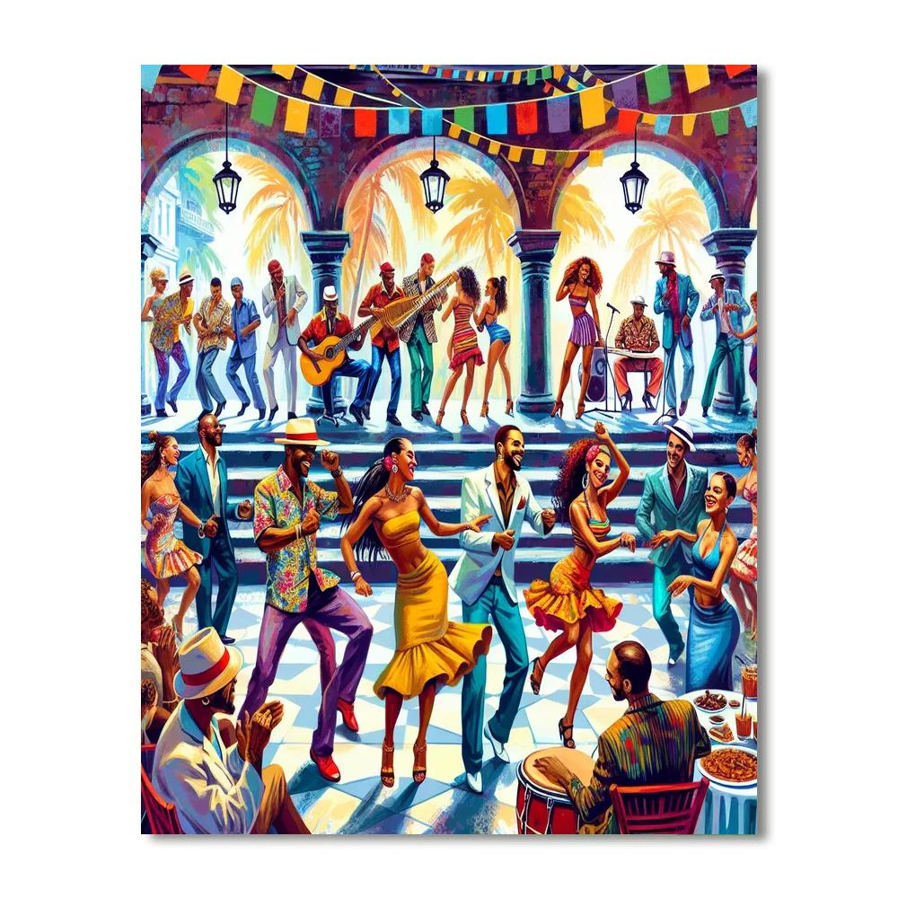 Festival Internacional De Salsa - Cuba Paint By Numbers Art