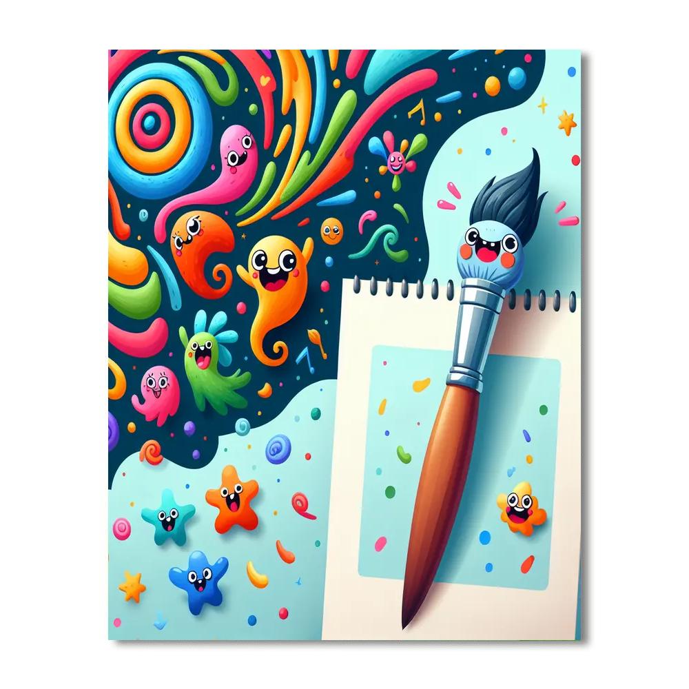 The Magic Paintbrush Adventure DIY Paint By Numbers