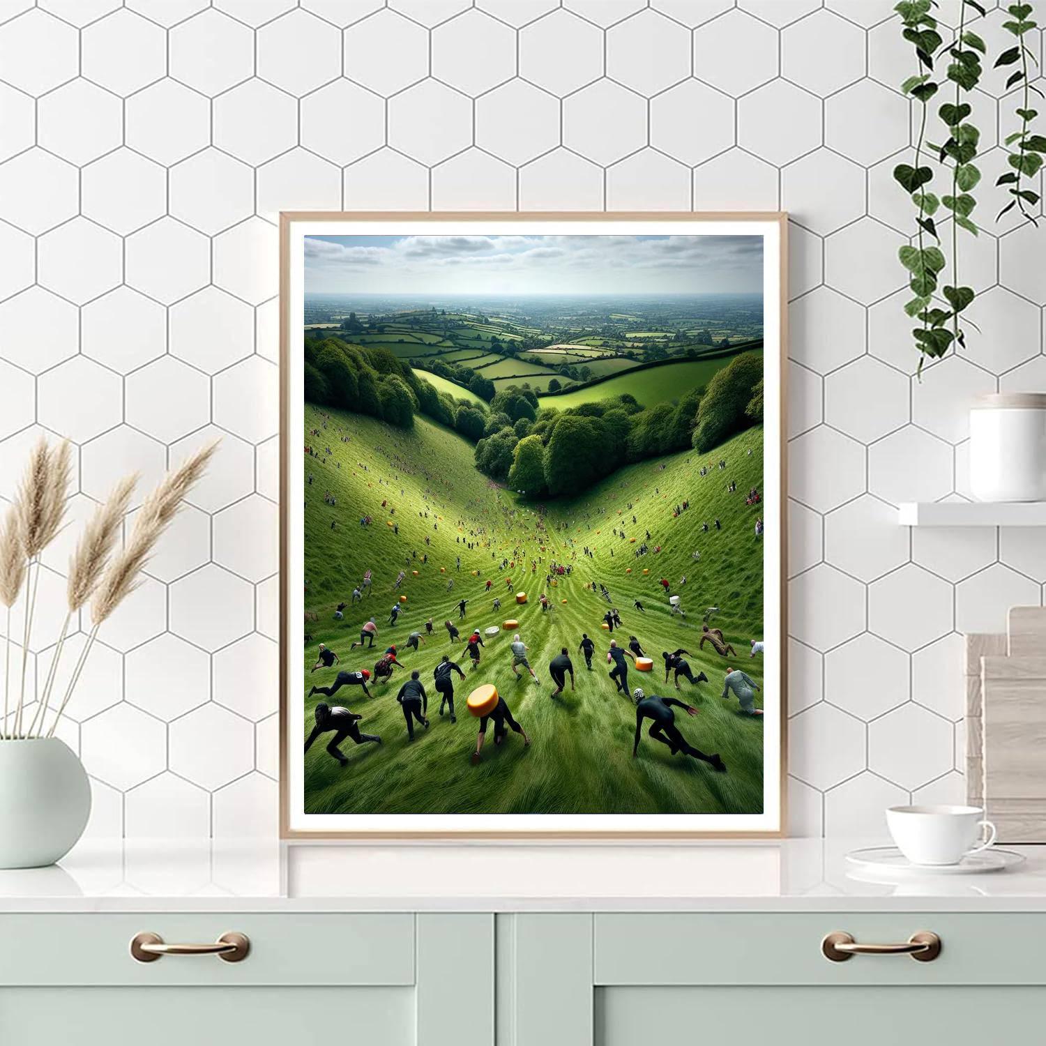 Cheese Rolling At Cooper's Hill - England Paint By Color