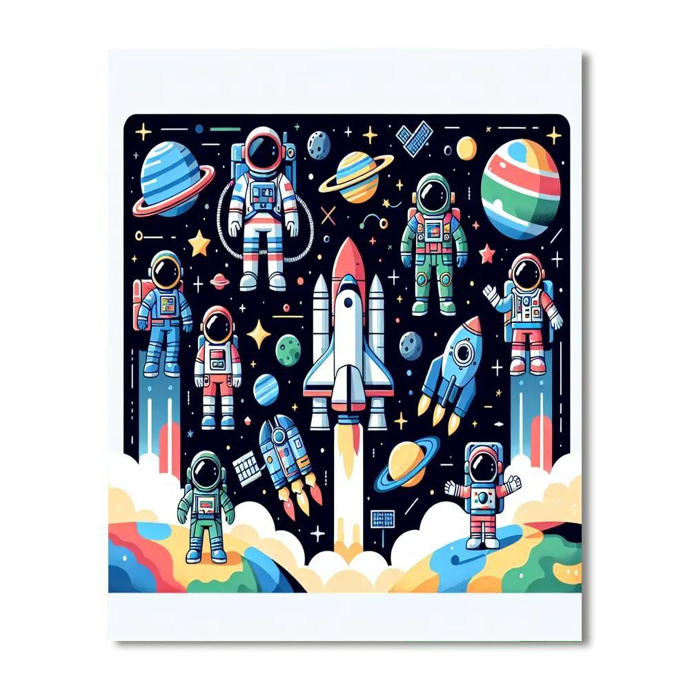 Space Shuttle Discovery Numbered Painting Kits