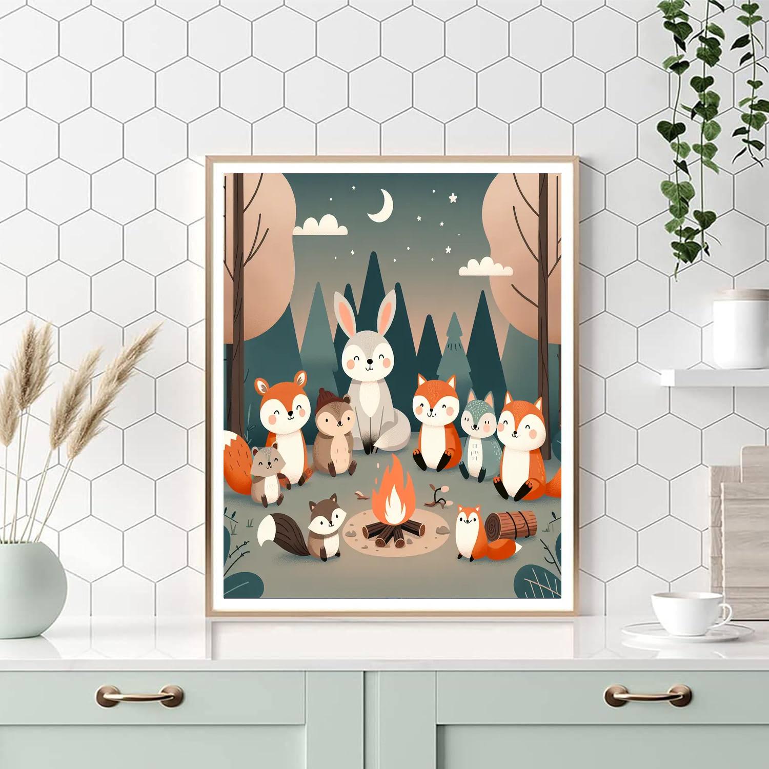 Friendly Forest Campout Painting By Numbers Kit