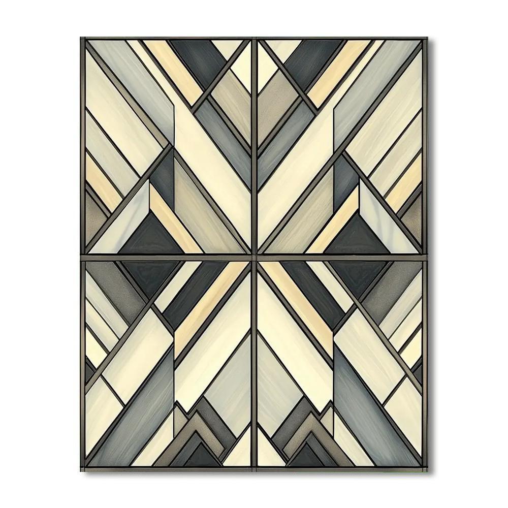 M.C. Escher Inspired Symmetrical Harmony  Number Painting