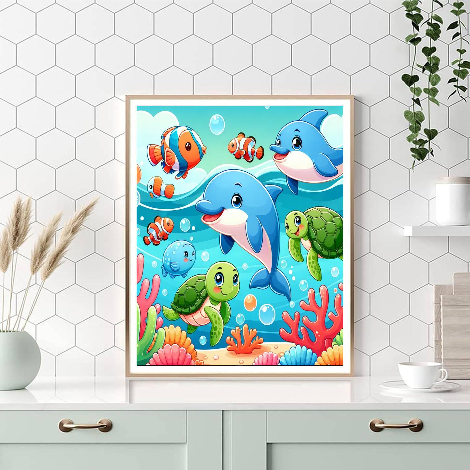 Friendly Ocean Life Numbered Painting Kits