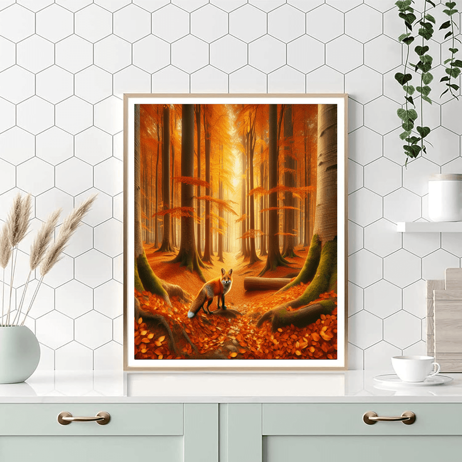 Fox In The Forest Painting Number Kit