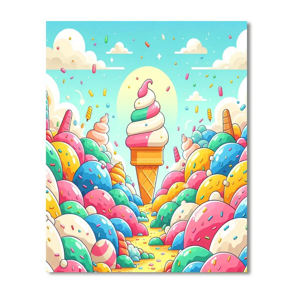 Magical Ice Cream Land Numbered Painting Kits