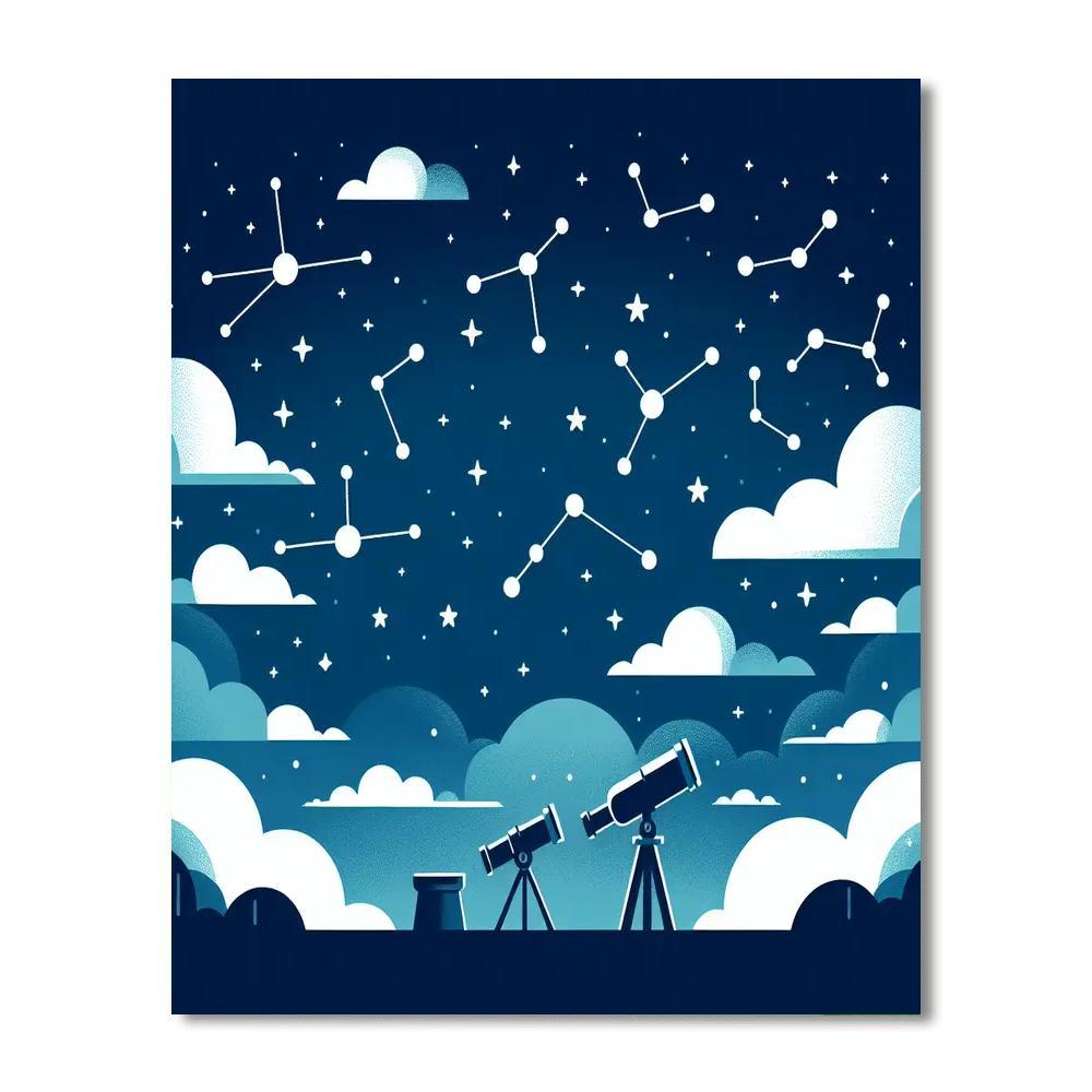 Starry Sky Exploration Paint By Numbers Art