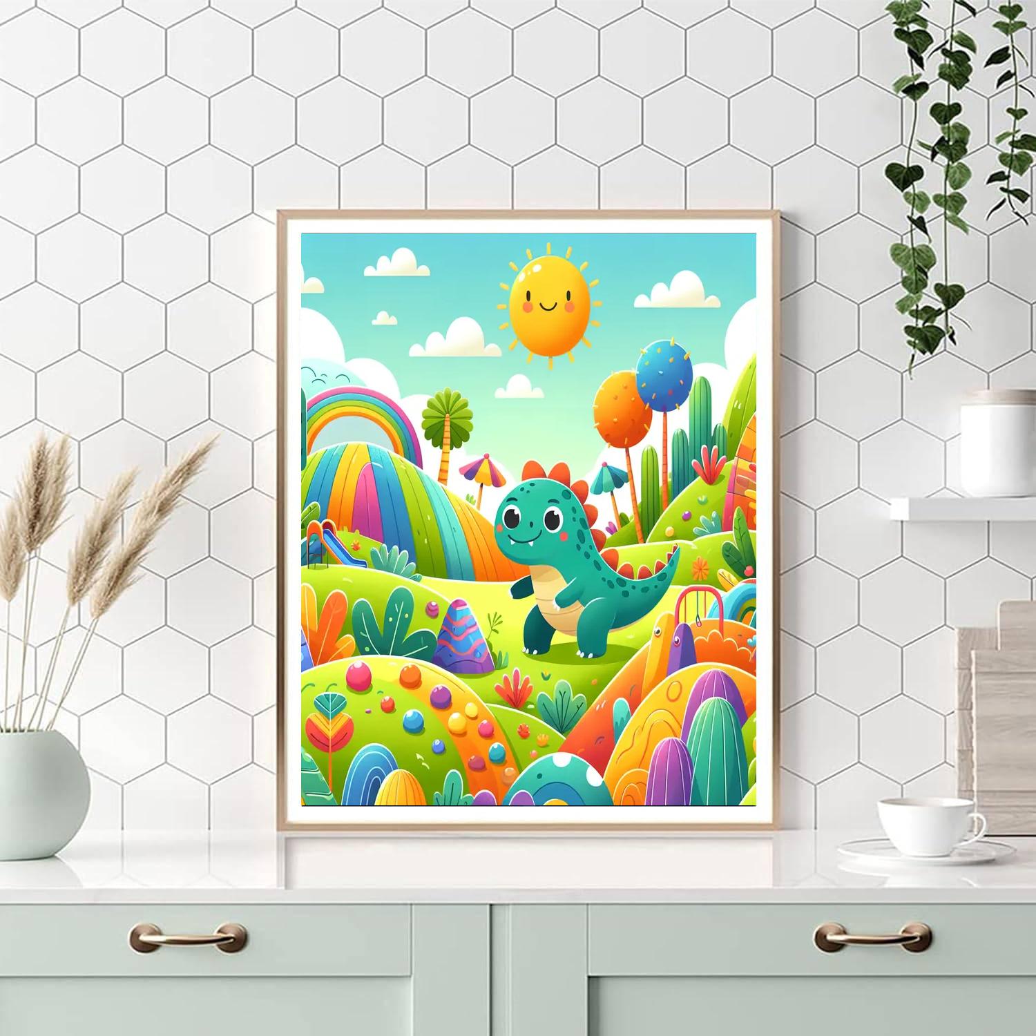 Dino Friends On A Quest Paint By Numbers Kits