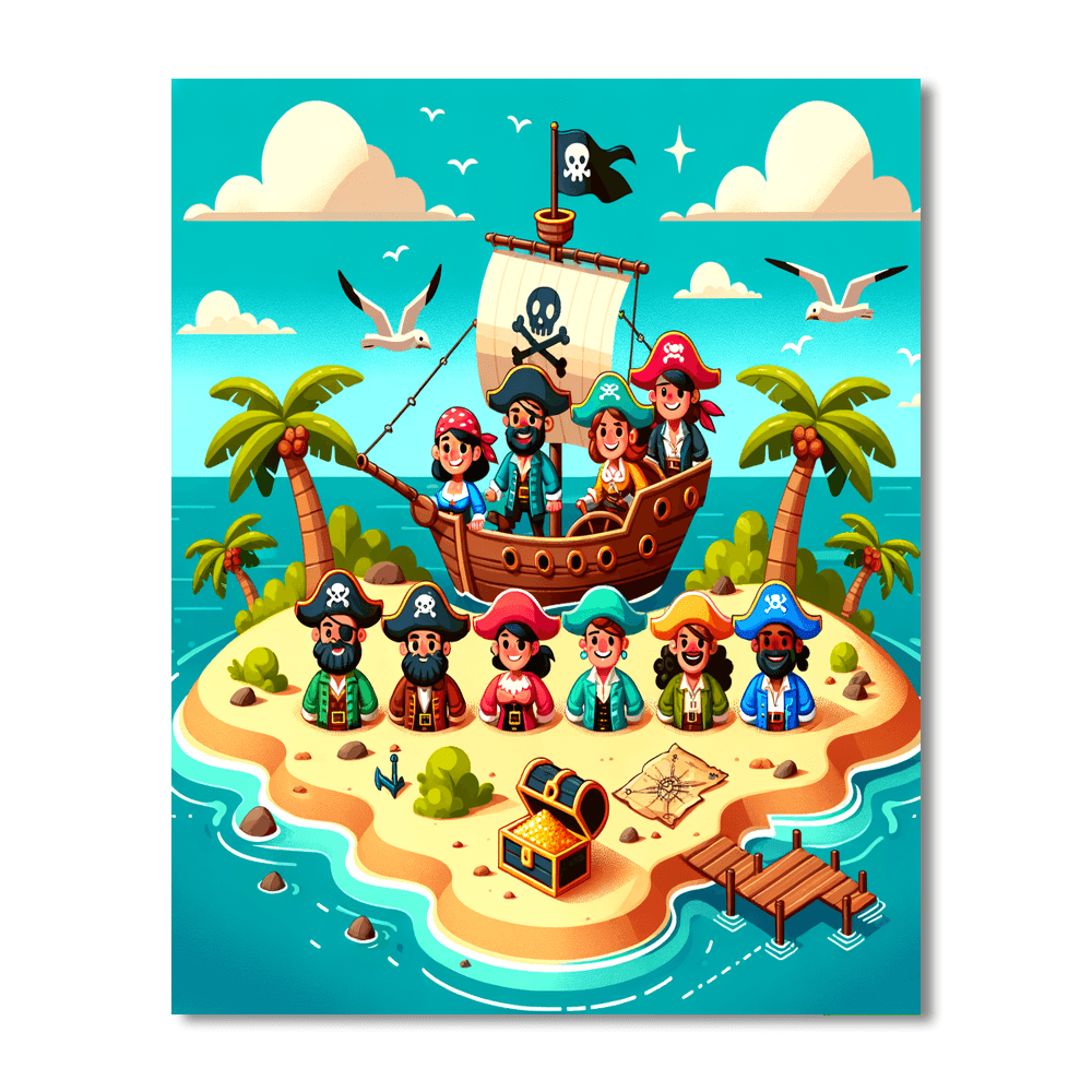 Secret Island Pirates Paint By Numbers