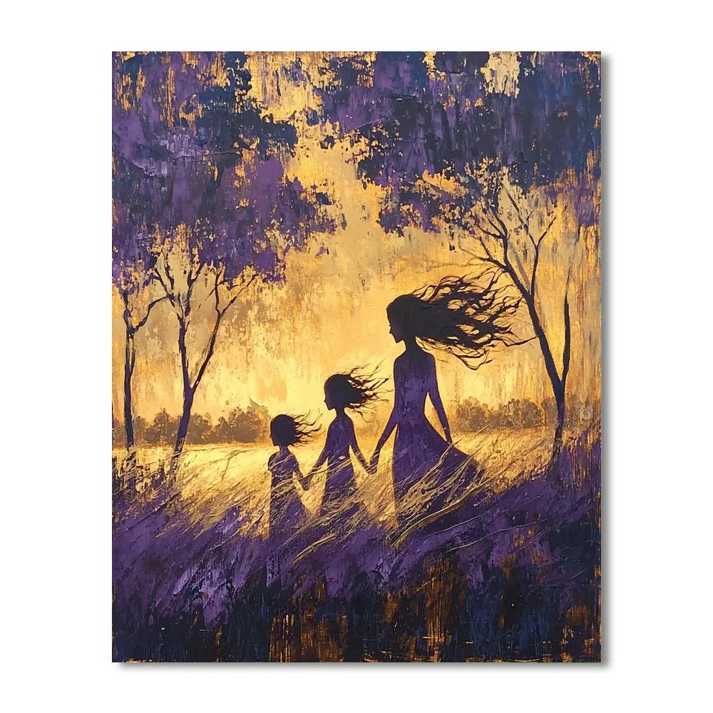 Evening Stroll With Mom DIY Paint By Numbers