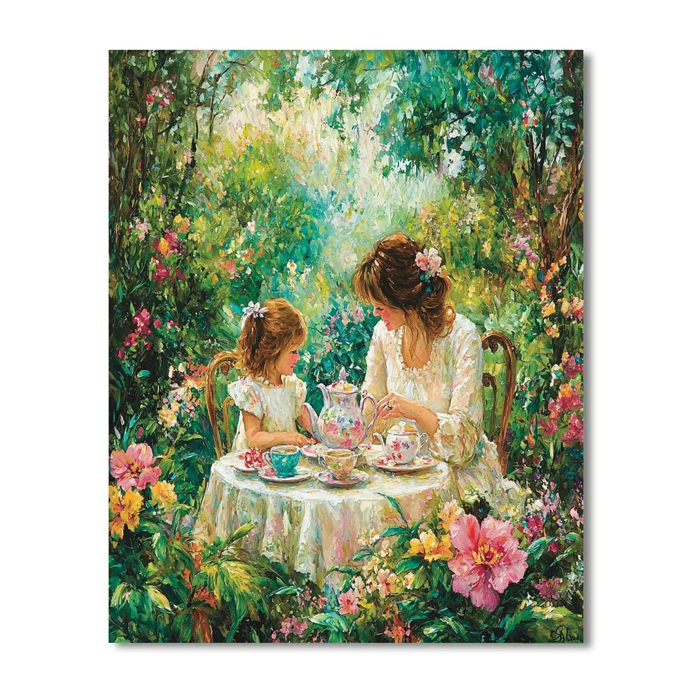 Mom's Afternoon Tea DIY Paint By Numbers