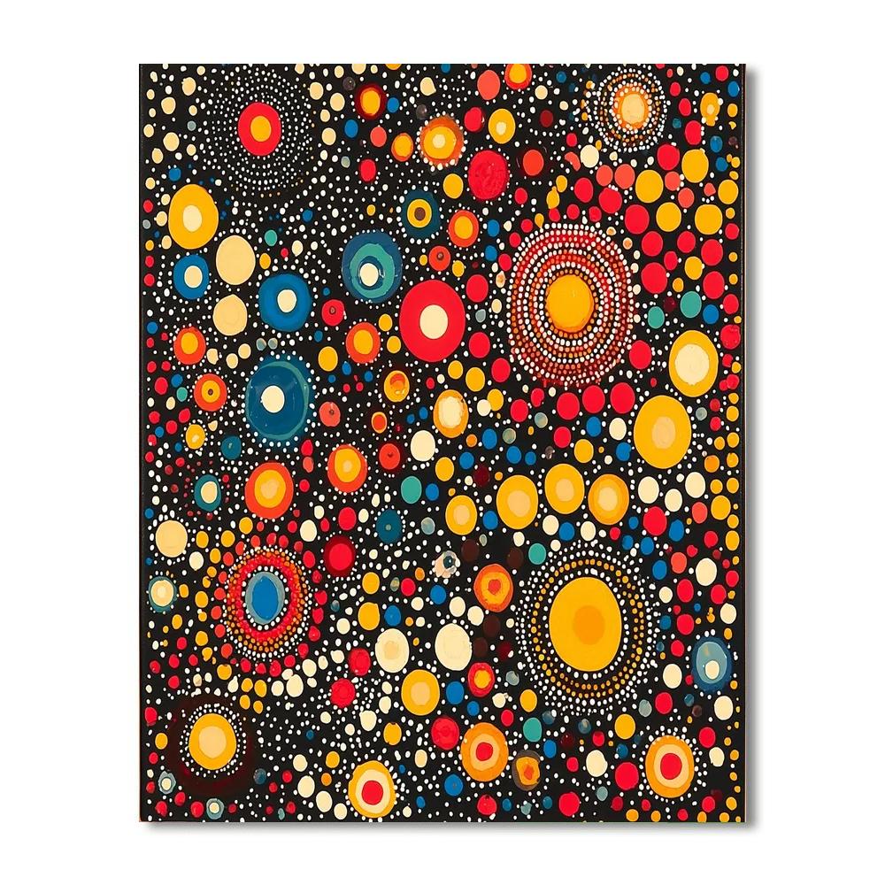 Yayoi Kusama Inspired Harmony Of Dots  DIY Paint By Numbers