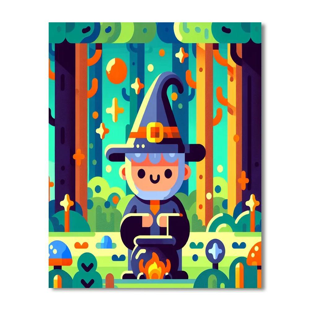 Fantasy Wizard World Painting By Numbers Kit