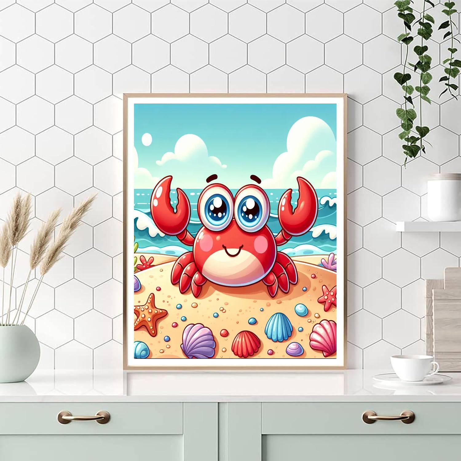 Cuddly Crab Painting Number Kit