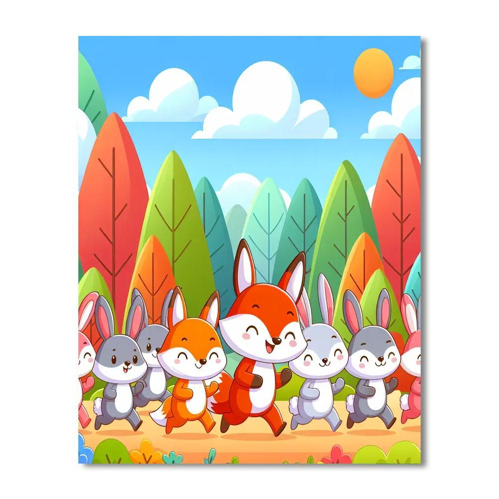 Woodland Creature Parade Paint By Numbers Kits