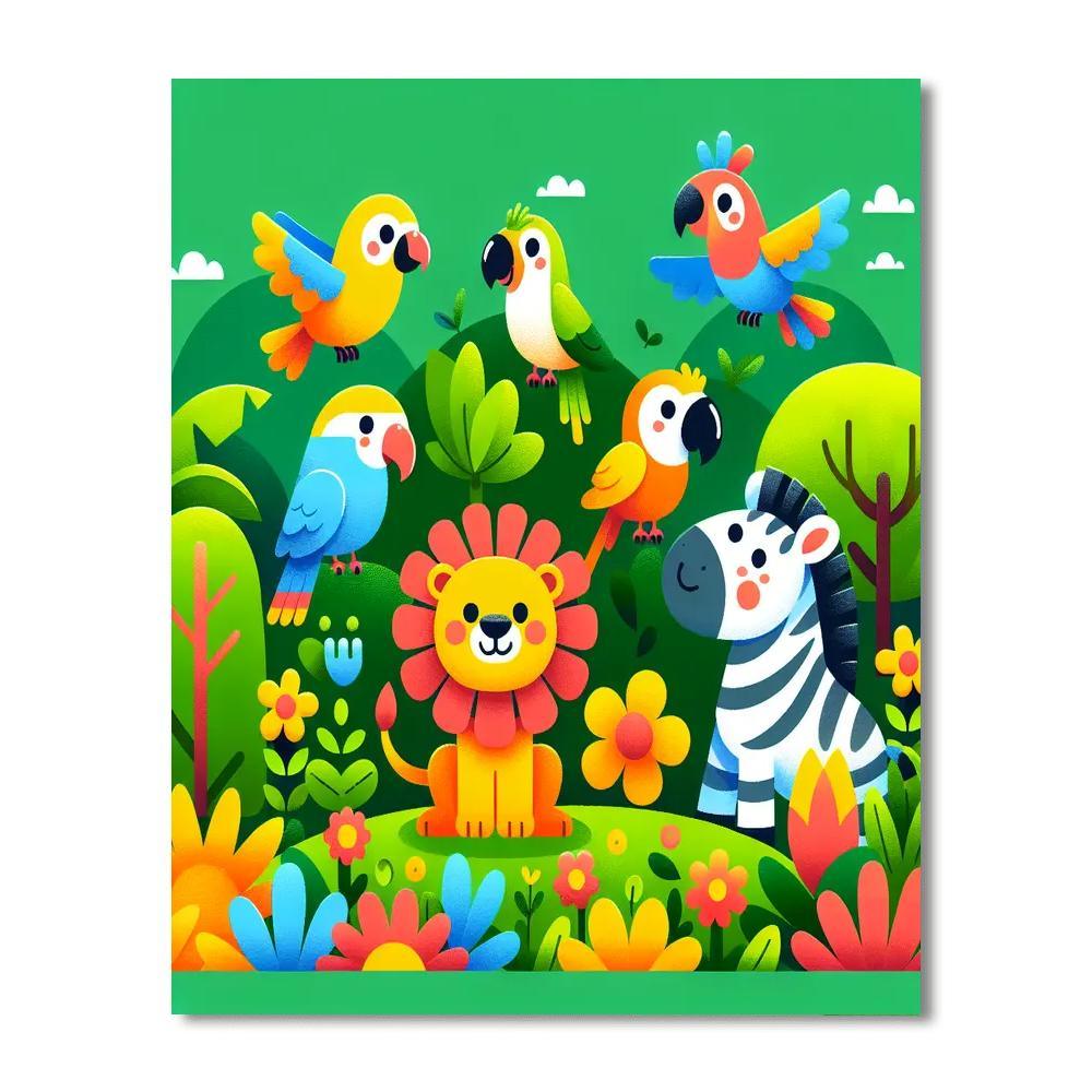 Bright Animal Kingdom DIY Paint By Numbers