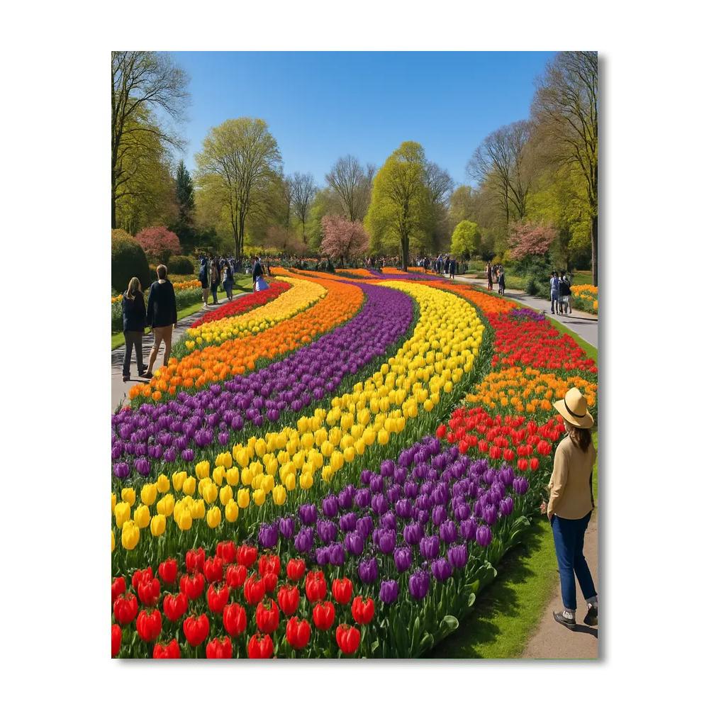 Keukenhof Flower Festival - Lisse, Netherlands Painting Number Kit