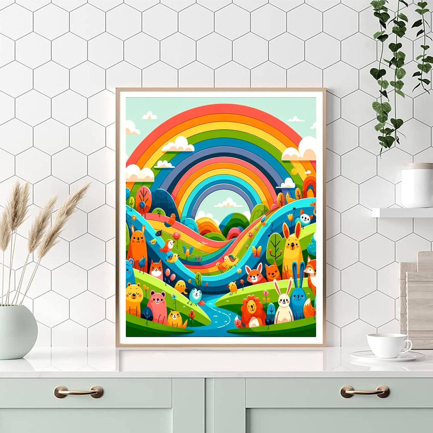 Rainbow World Adventure Numbered Painting Kits