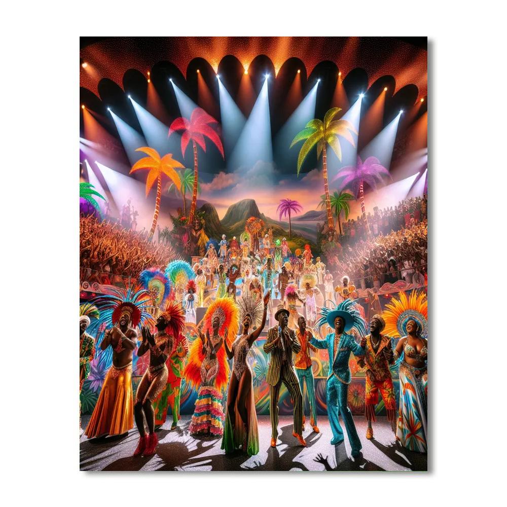 Calypso Festival - Trinidad And Tobago Number Painting